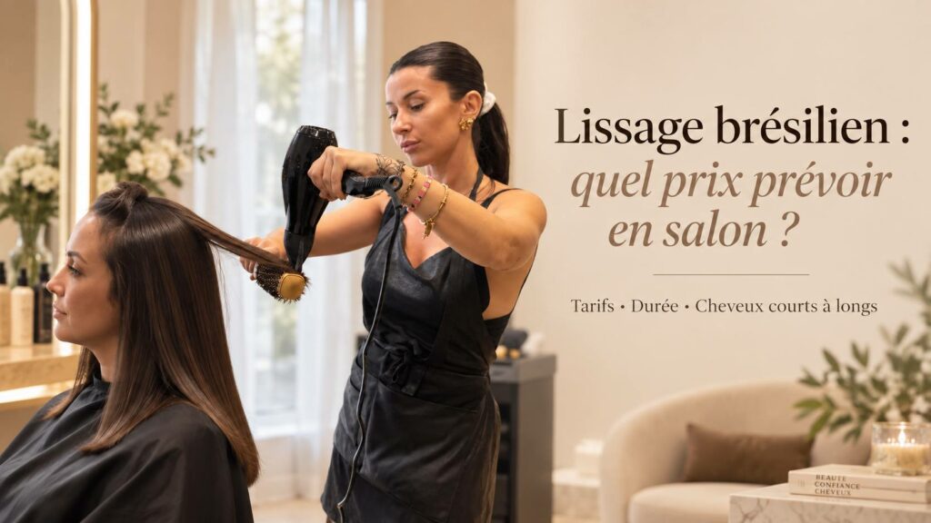 Lissage brésilien : quel prix prévoir en salon ? nastasia en train de lisser les cheveux de sa cliente au salon casa mana de toulouse